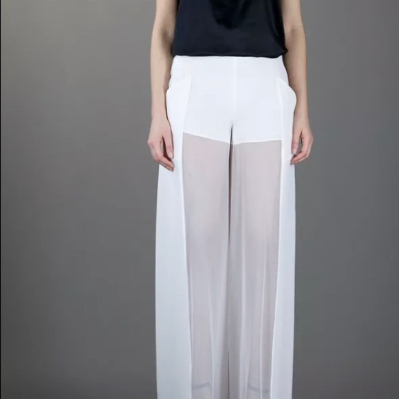 New Emilio Pucci RUNWAY Sheer White Pant 38 2-4 - Picture 3 of 6